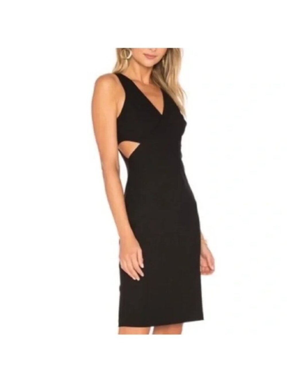 Elizabeth & James Sleeveless Cut Out Sheath Dress Black cocktail wedding guest 6